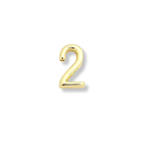 Number Charms | Smooth | Gold