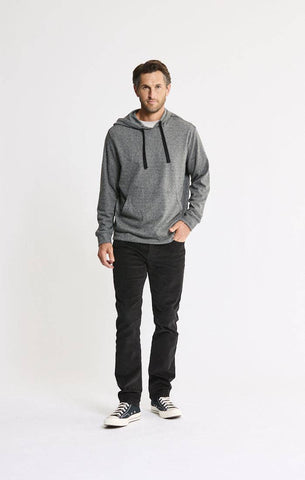 Knit Flannel Pullover Hoodie