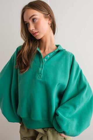PT16060 - Piper Snap Button Collared Sweater