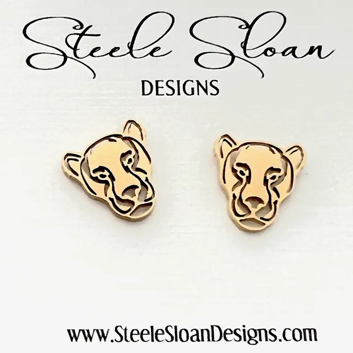 Panther Gold Stud Earrings!