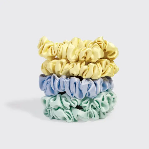 5pc Ruched Satin Scrunchies