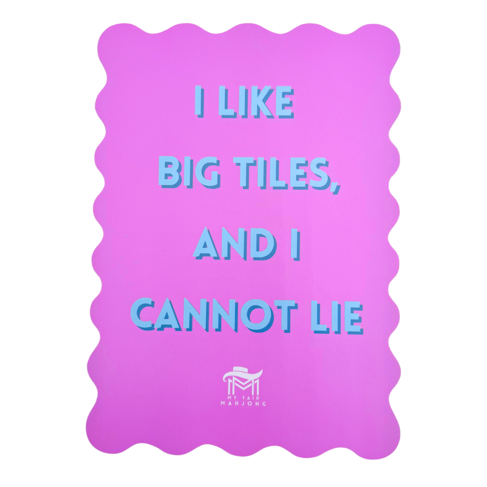 Mahjong Shuffle Card | Scalloped Edges & Bright Colors