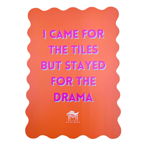 MAHJONG SHUFFLE CARD  |  Scalloped Edges & Bright Colors  |  Sized to Store with Mahjong League Cards