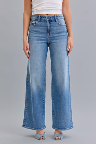 Hidden | Clean Stretch High Rise Wide Leg