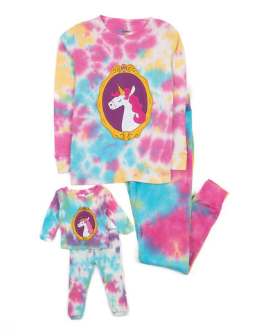 Kids Girl & Doll Cotton Print Pajamas