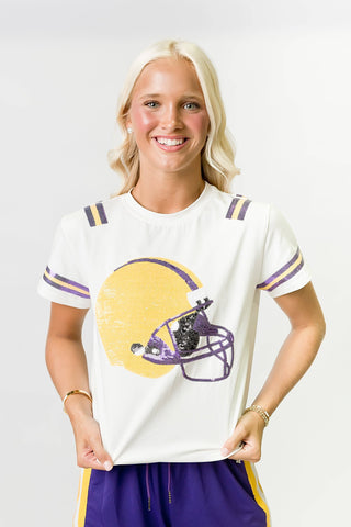 Purple and Yellow Helmet Shirt