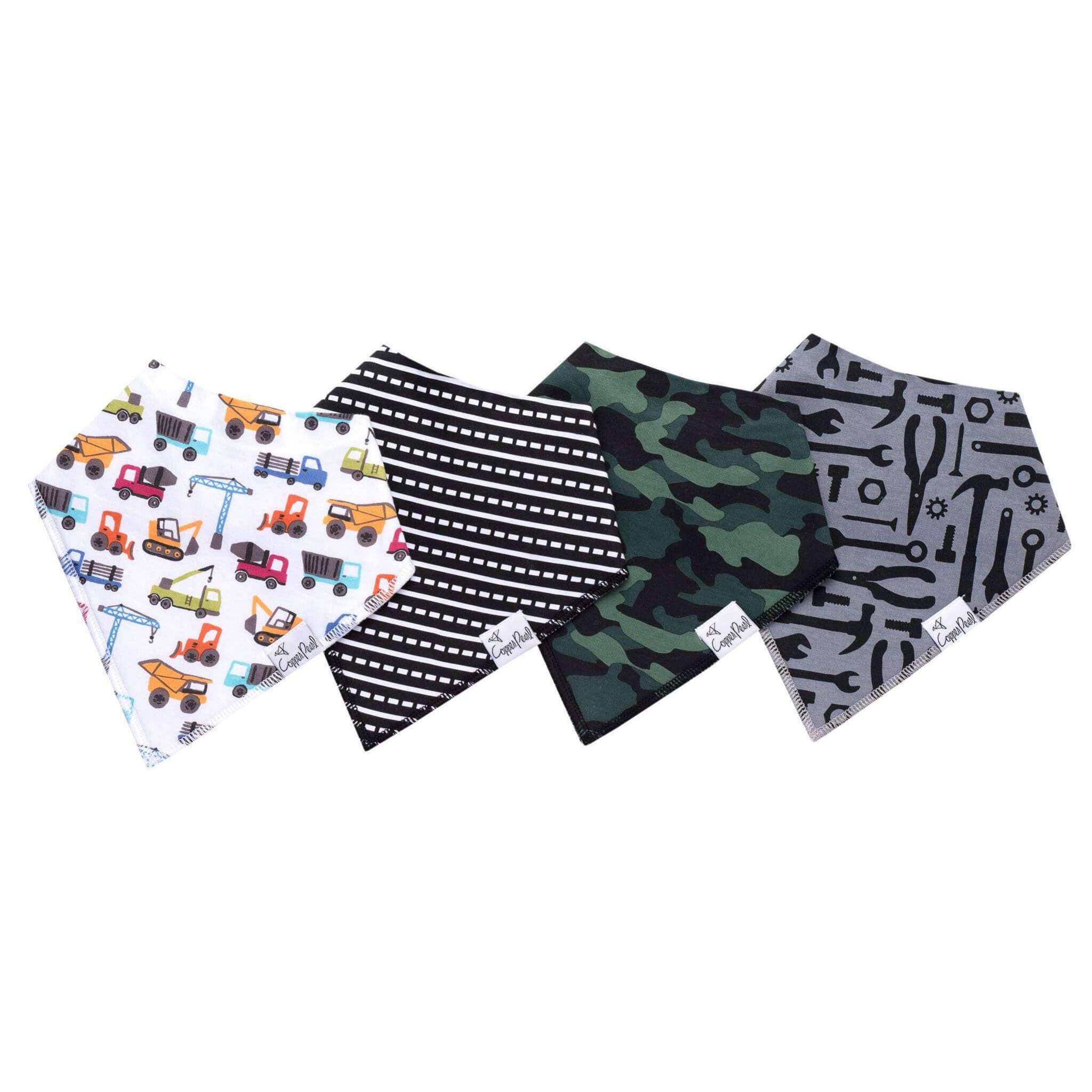 Copper Pearl | 4 Pack Baby Bandana Bibs