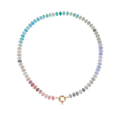 Natural Stone Glass Necklace