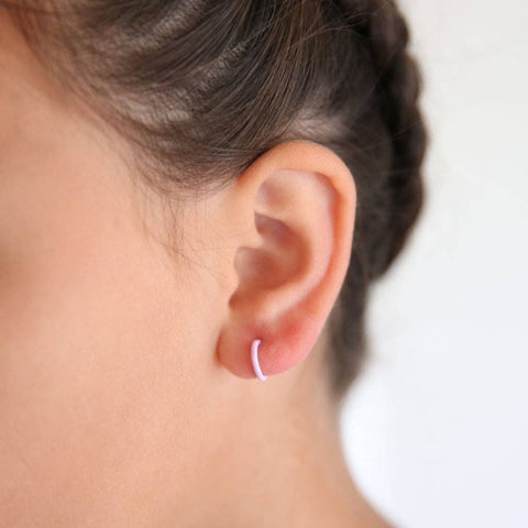 Huggie Stud Earrings - Hypoallergenic, Flat Back, Girl Gift