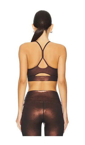 Beach Riot | Isla Sports Bra Top Java Glimmer Brown