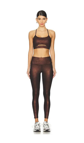 Beach Riot | Isla Sports Bra Top Java Glimmer Brown