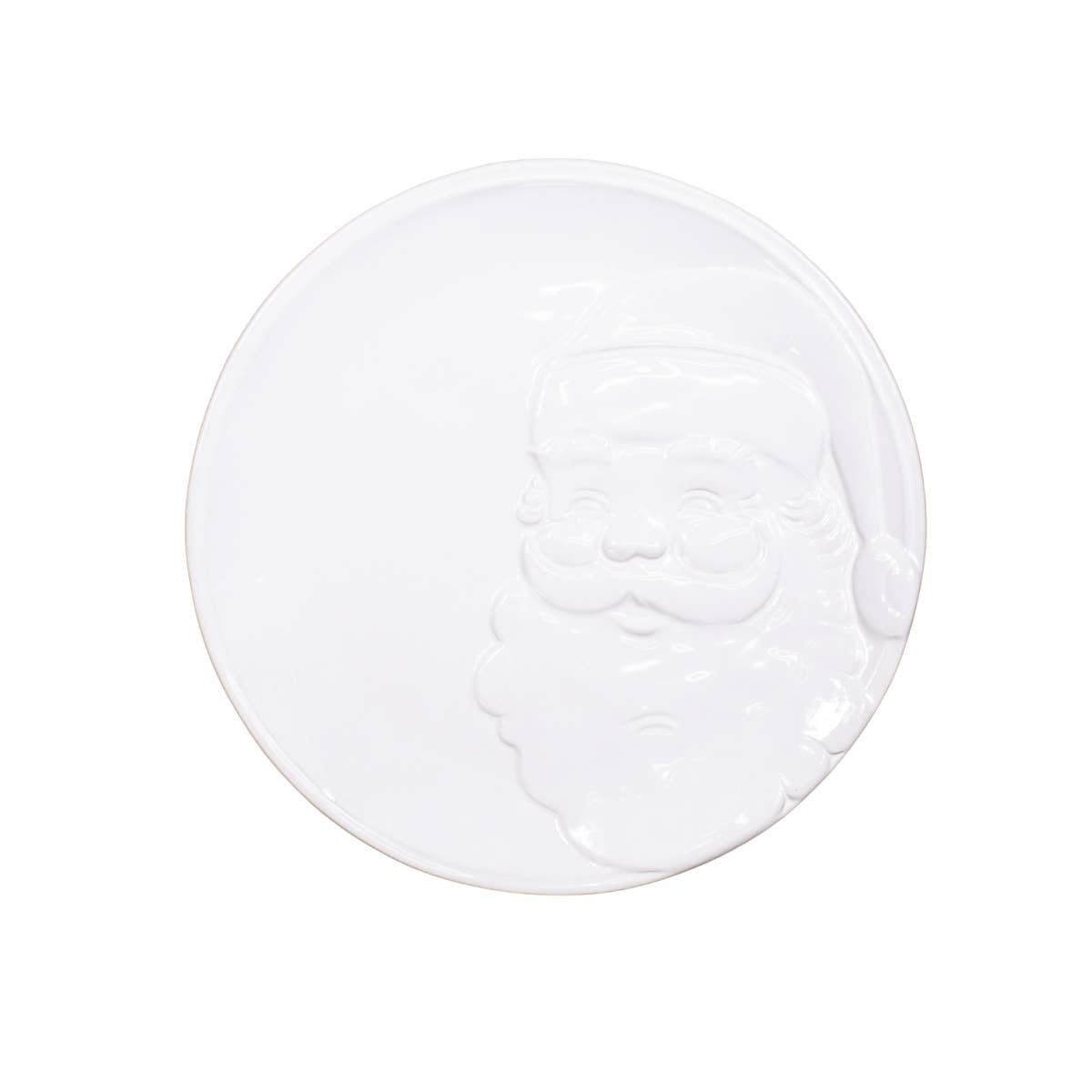 Santa Embossed Round Platter
