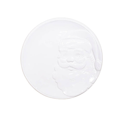 Santa Embossed Round Platter