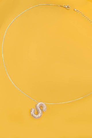 Initial Rhinestone Bubble Necklace