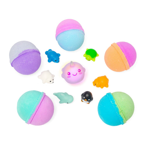 Bath Bombs with Squishy Friends Inside, PDQ Display