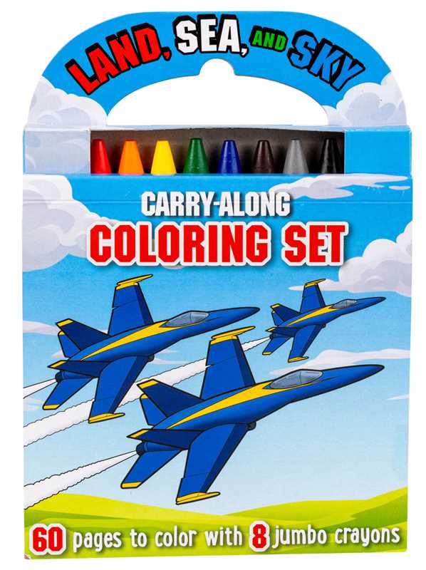 Land, Sea, and Sky: Carry-Along Coloring Set by Grace Baranowski