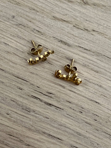 RazorBacks Gold Stud Earrings