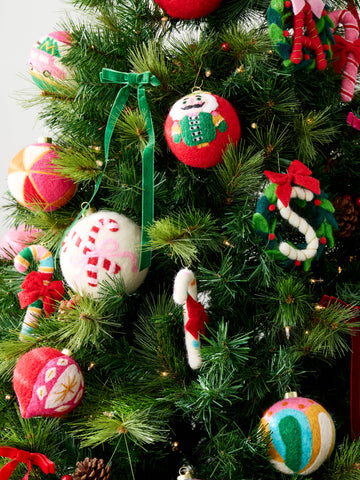 CANDY CANE ASST/4 ORNAMENTS,MULTI