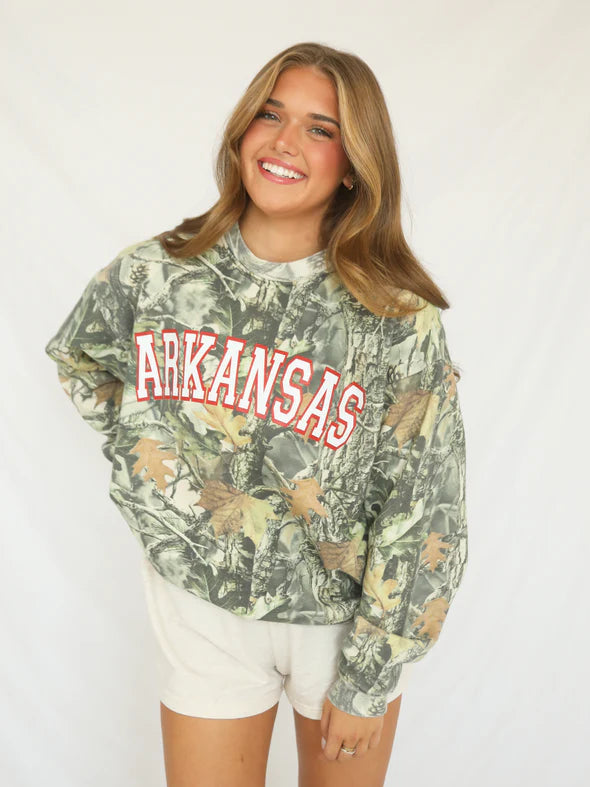 Charlie Southern | Arkansas Arch Camo Sweatshirt