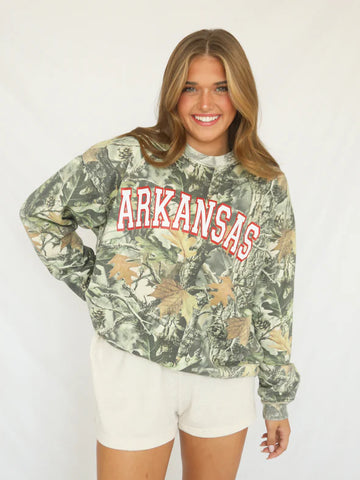 Charlie Southern | Arkansas Arch Camo Sweatshirt