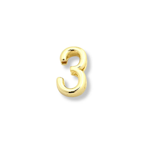 Number Charms | Smooth | Gold