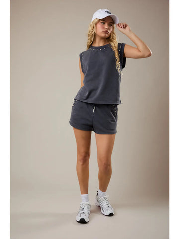 Sleeveless Top with Studs