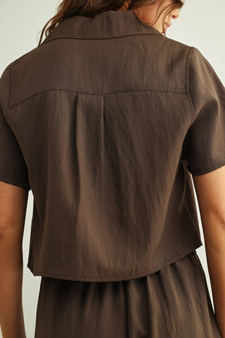 Soft Rayon Button Front Blouse