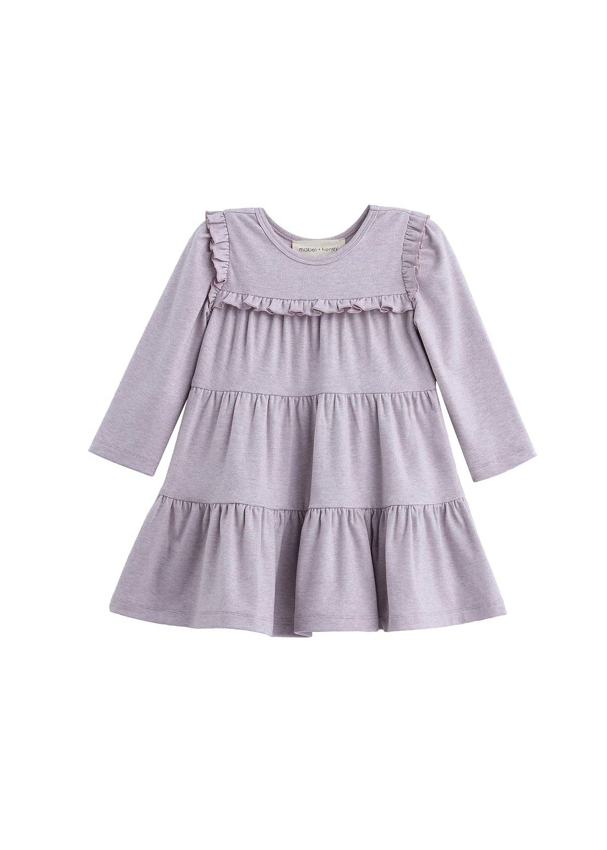Maggie Long Sleeve Ruffle Yoke Tiered Dress