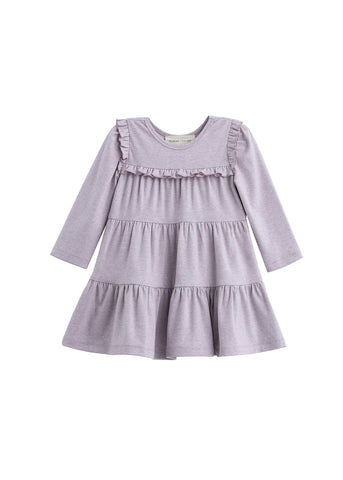 Maggie Long Sleeve Ruffle Yoke Tiered Dress