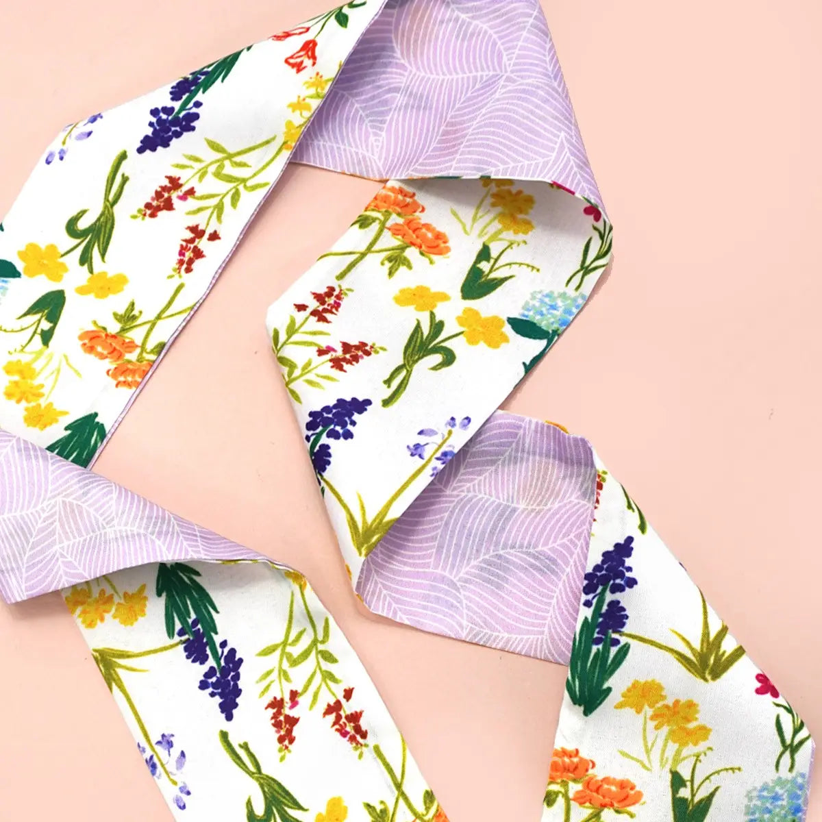 Soft Silky Skinny Twilly in Floral Print