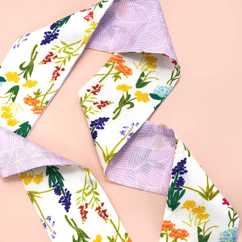 Soft Silky Skinny Twilly in Floral Print