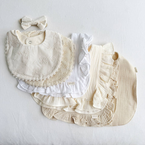 Muslin Cotton Ruffle Baby Bib