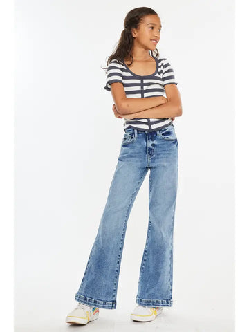 Kancan | Girls High Rise Wide Leg Flare