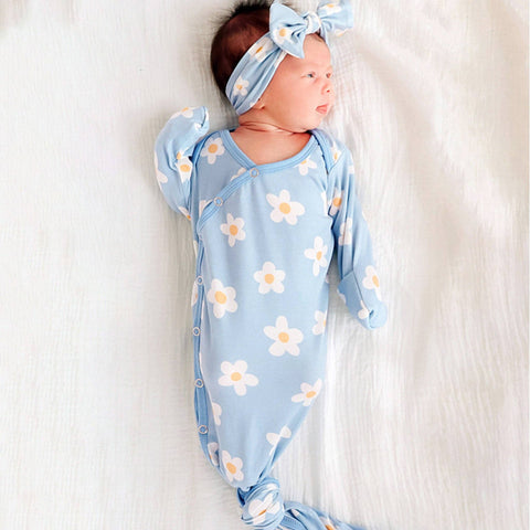 Newborn Knotted Gown - Della