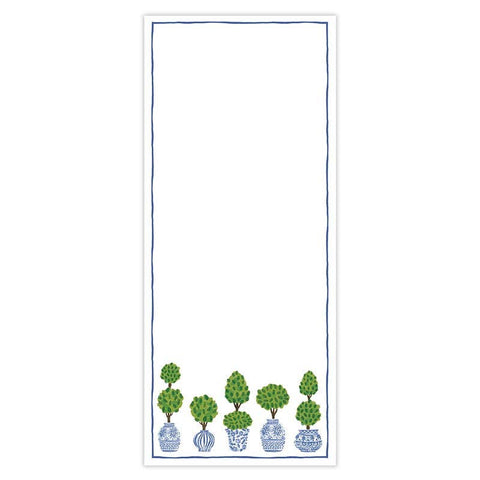 Rectangle Notepaper with Acrylic Tray - Topiaries