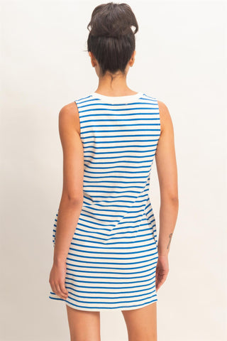 Striped Sleeveless Mini Dress