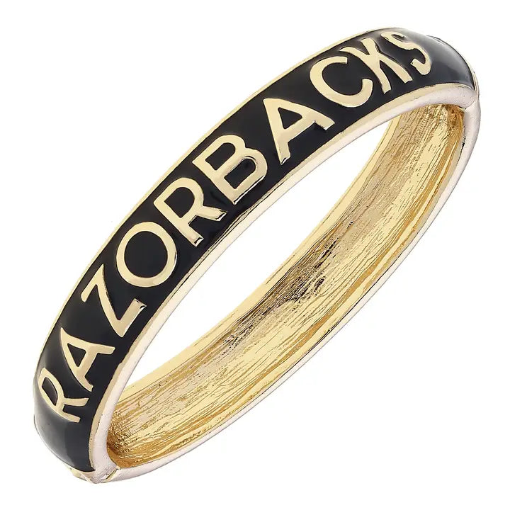 Arkansas Razorback Sculpted Enamel Hinge Bangle