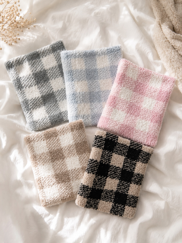 Phufy® Bliss Gingham Mini Blanket, Pebble
