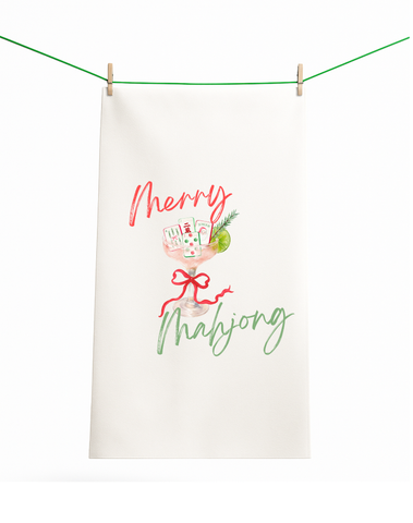 Mahjong Christmas Kitchen Towel