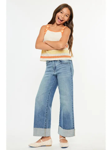 Kancan | Youth High Rise Crop Wide Leg