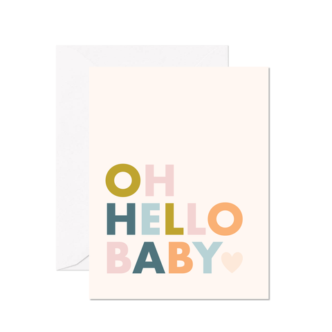 Oh Hello Baby Greeting Card