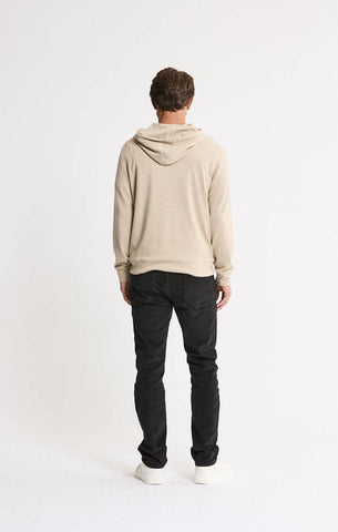 Knit Flannel Pullover Hoodie