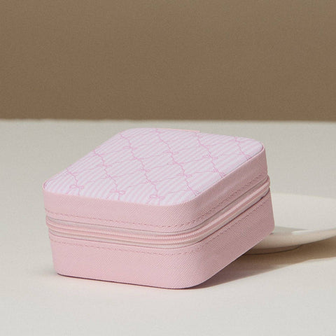 Bow Print Travel Jewelry Case