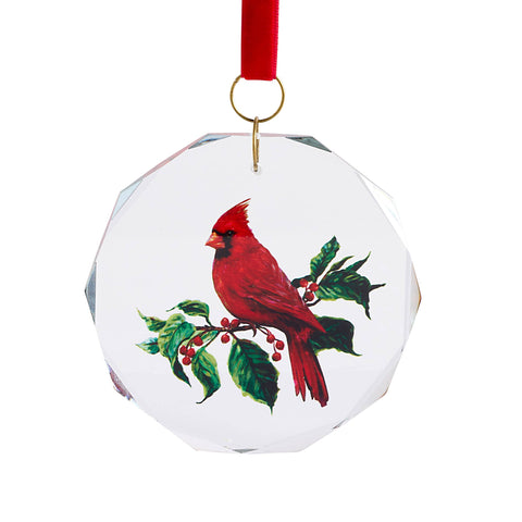 Cardinal Crystal Ornament - 3.5in
