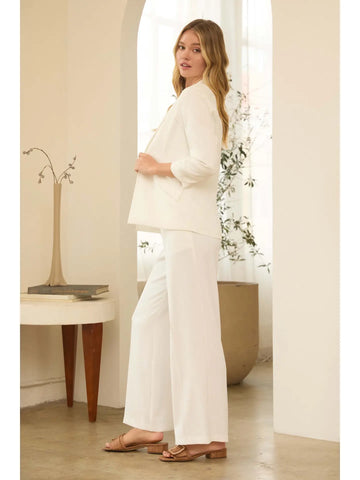 Shirred Sleeve Blazer