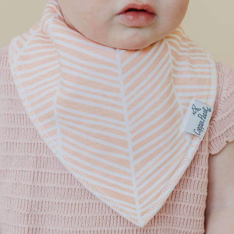4 Pack Baby Bandana Bibs - Blush