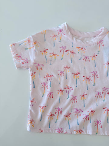 Chaser | Sunset Palms Tree Girls Tee