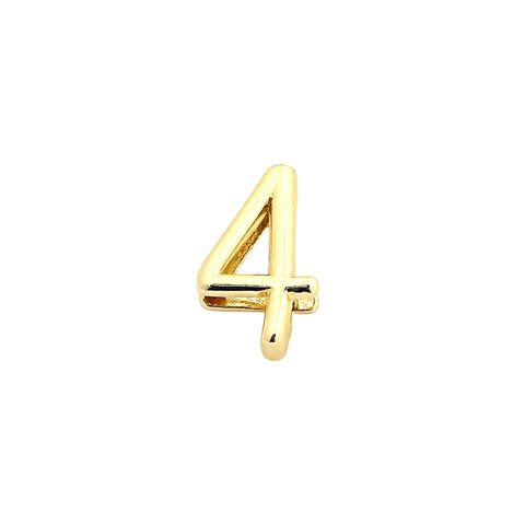 Number Charms | Smooth | Gold