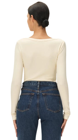 Elodie | Arlette Long Sleeve Top in Cream
