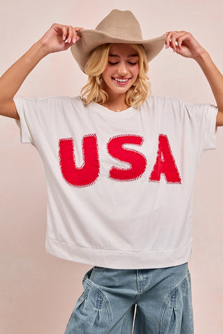 Washed Jersey USA Top